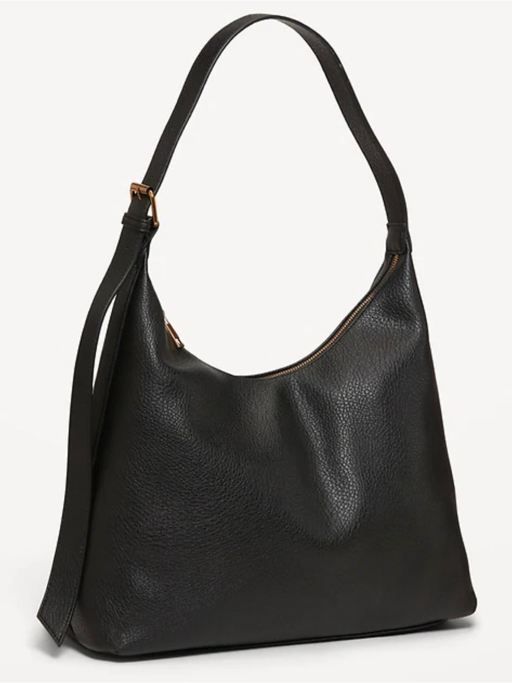 Old Navy Black Pebbled Hobo Shoulder Bag